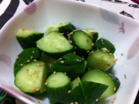 きゅうりのゴマ油あえ